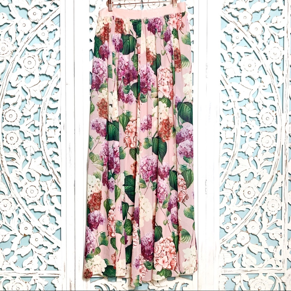 Show Me Your MuMu Floral Maxi Skirt - Pink and Green